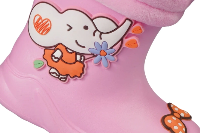 Children’s rain boots Apawwa BJ386PI in pink, sizes 23–28