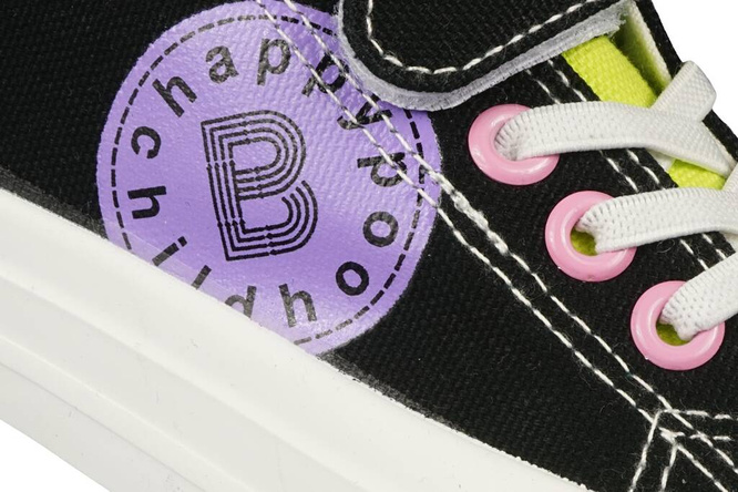 Children's sneakers BESSKY BMY008-1BBLGR black size 26-31