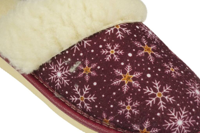 Women's insulated highlander slippers TUP DTUP2424 burgundy size 36-41