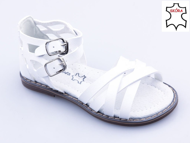 Children's sandals Apawwa BH551WH white size 26-30