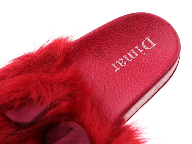 Women's textile slippers Dimar DDIMARRED red, size 36-41