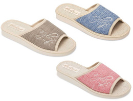 Meteor DV096 EWA women's slippers brown, pink and blue size 36-41