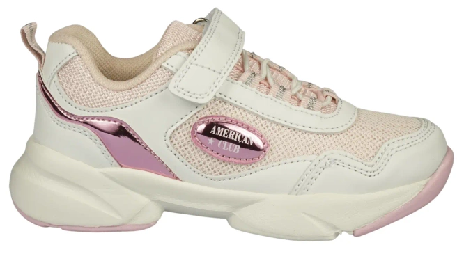 Buty sportowe dziecięce American Club BRL-16 niebieskie i różowe rozm.27-31