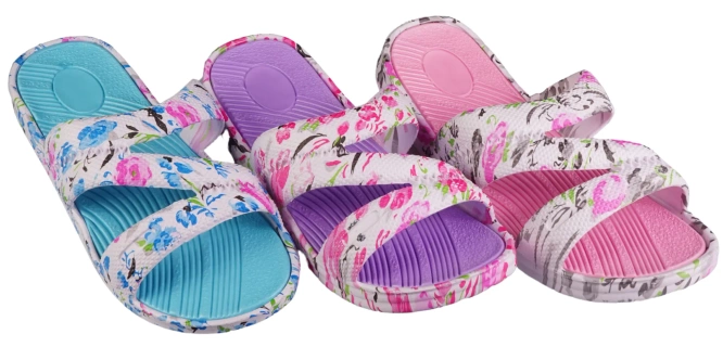 Women's Pool Slides Sport D1322-24 – blue, pink, and fuchsia – sizes 36–41
