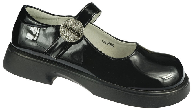 Półbuty dziewczęce Apawwa CGL889P-2BL czarne rozm.32-37