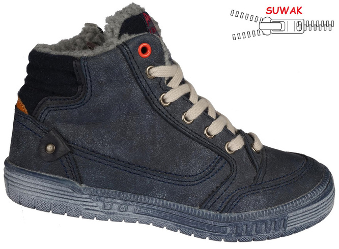 Buty zimowe dziecięce American Club AK153136 granatowe rozm.27-31