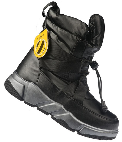 Children's winter shoes Clibee CA-91BL black size 32-37