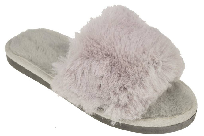 Women's textile slippers Lano DK-3-G10GY gray, size 36-41