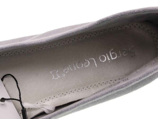 Baleriny damskie Sergio Leone DBL602-02MSZ szare rozm.36-41