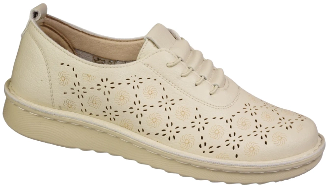 Women’s Slip-On Shoes Meideli D25150-4 Beige, Sizes 36–42