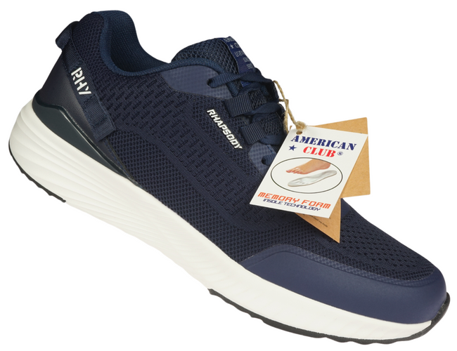American Club MRH-134 men's sports shoes, black and navy blue, sizes 41-46