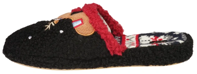 American Club DSL-13 women's textile slippers, black and navy blue, sizes 37-41