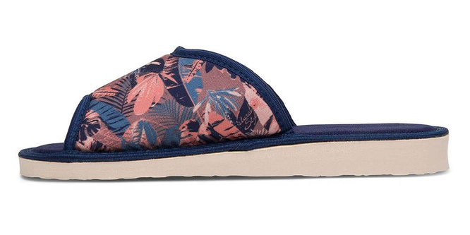 Pantofle damskie Meteor DV064 OLA niebieskie, zielone i czerwone rozm.36-40