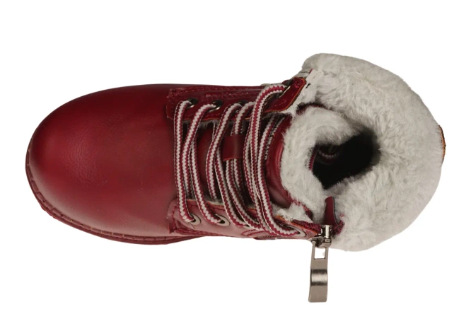 American Club BSP-03 burgundy and gray children's winter shoes, size 27-31