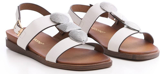 Sergio Leone DSK072BI women's sandals, white, sizes 36-41