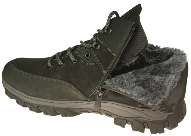 Obuwie zimowe męskie Feisal MD9905-1BL czarne rozm.44-48