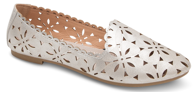 Baleriny damskie Skotnicki DP-3-0614SI srebrne rozm.36-41