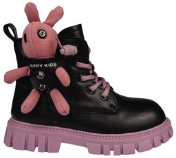 Buty zimowe dziecięce Apawwa BND740BLPU czarno-fioletowy rozm.26-31