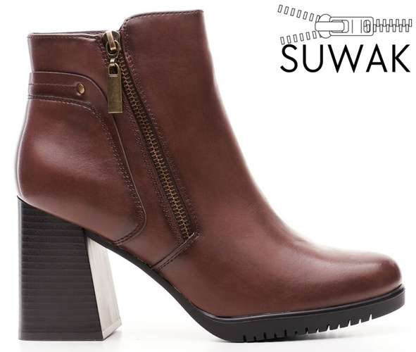 Buty zimowe damskie Sergio Leone DBT323BRSK brązowe rozm.36-40