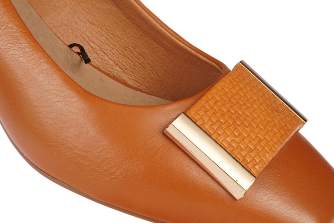 Półbuty damskie Sergio Leone DPB142-CAPU camelowe rozm.36-40