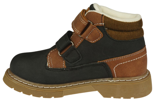 Buty zimowe dziecięce American Club CES-143 czarne i granatowe rozm.30-34