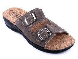Women's Turkish slippers Fatex DF772 brown size 36-41
