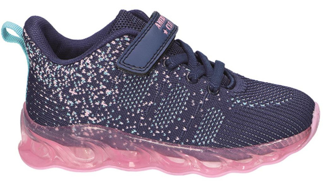 American Club BES-131 children's sports shoes navy blue and pink size 26-31