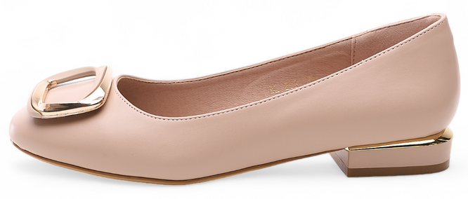 Sergio Leone DBL203NUPU women's ballerina shoes, beige, sizes 36-41