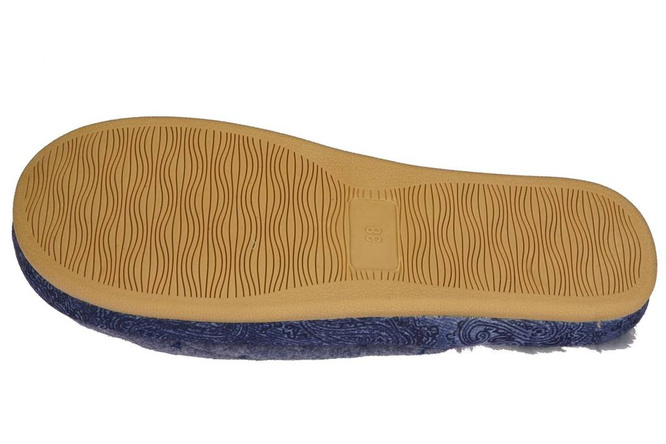 American Club DSL-17 women's textile slippers, blue and pink, sizes 37-41