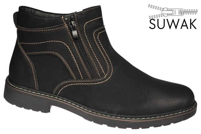 Men's winter boots Skotnicki MB-4-0704BL-1 black size 41-46