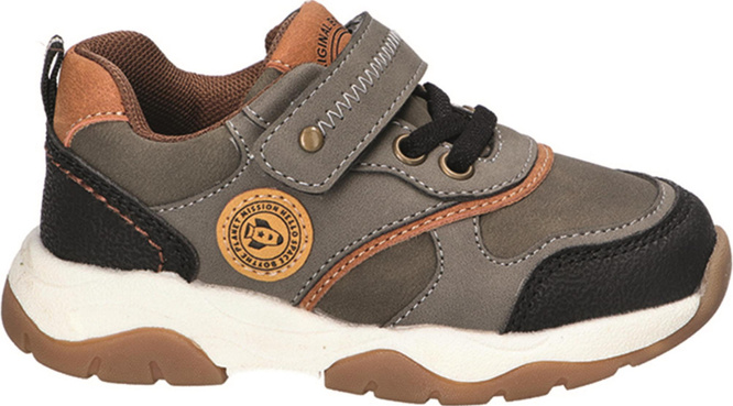 Buty sportowe dziecięce American Club AXD-133 szare i camelowe rozm.23-27