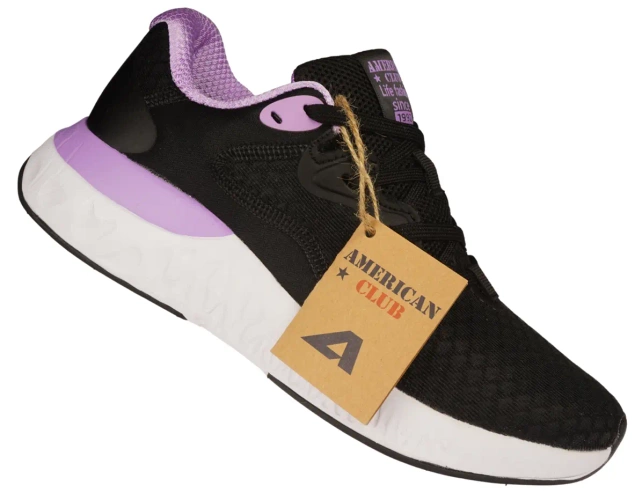 Buty sportowe damskie American Club DWT-103 białe i czarne rozm.36-41