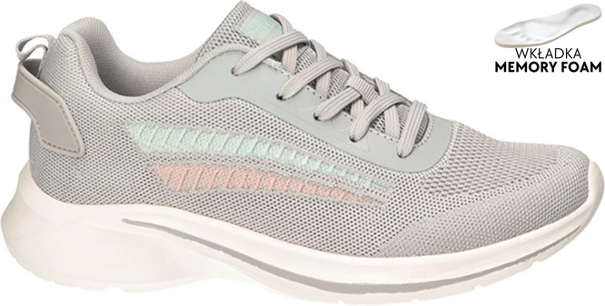 Buty sportowe damskie American Club DHA-73 czarne i szare rozm.36-41