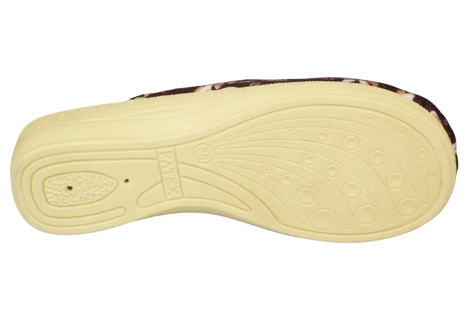 Pantofle tekstylne damskie Fatex DF2510 bordowe rozm.36-41