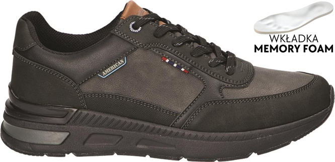 American Club MRH-123 men's sports shoes, black, sizes 41-46