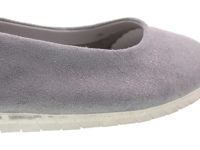 Baleriny damskie Sergio Leone DBL602-02MSZ szare rozm.36-41