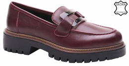 Women’s Moccasins Sergio Leone DMK25166-SBO burgundy size 36–40