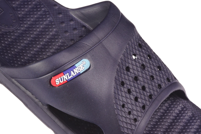 Sunlanse MH365-4 Men’s Pool Slides – Black and Navy Blue, Sizes 42–44