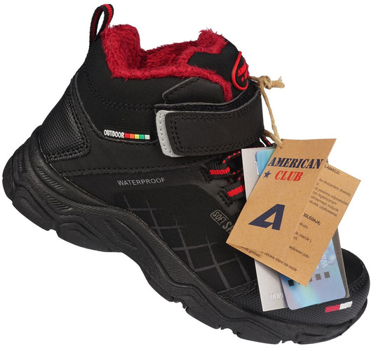 Children's winter shoes American Club BHL-28 blue or red size 27-31