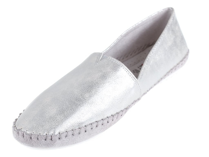 Women's ballerinas Goodin DGD-FL209SI silver size 36-41