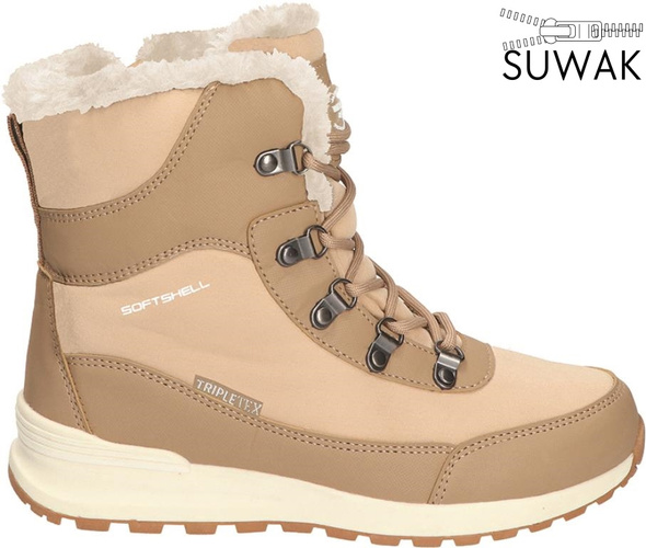 Women's snow boots American Club DSN-51 beige size 37-41