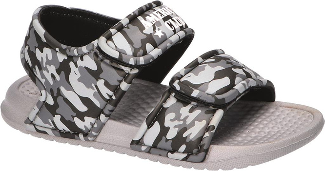 American Club BNH-70 children's pool slippers, green and gray, sizes 24-28