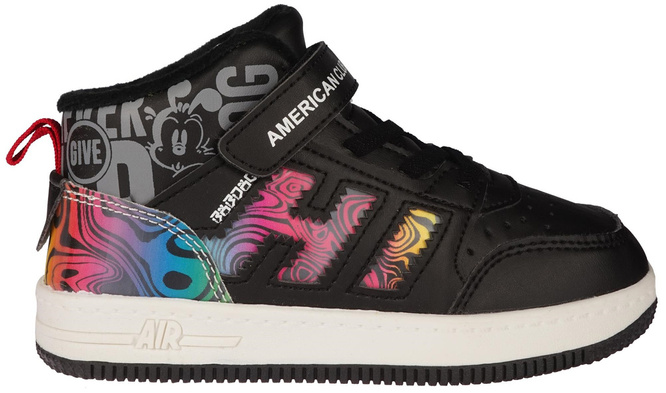 American Club BBD-24 black and navy blue shoes for kids, size 27-31