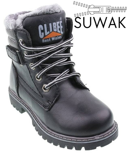 Children's winter shoes Clibee BH-86ABL black size 26-31