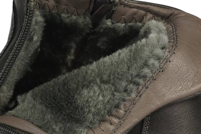 Men's winter shoes Skotnicki MB-4-G602GY gray size 41-46