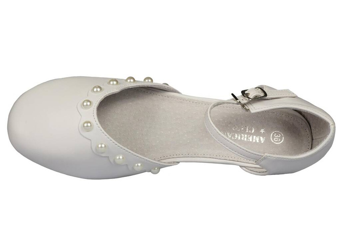 American Club CKOM-59 girls' shoes, white, sizes 36-38