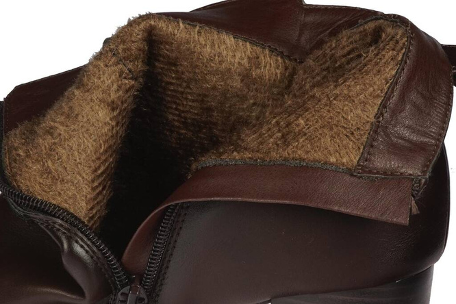 Skotnicki DB-3-1357BR women's winter shoes, brown, sizes 36-41