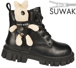 Buty zimowe dziecięce Apawwa CND741BL czarne rozm.32-37