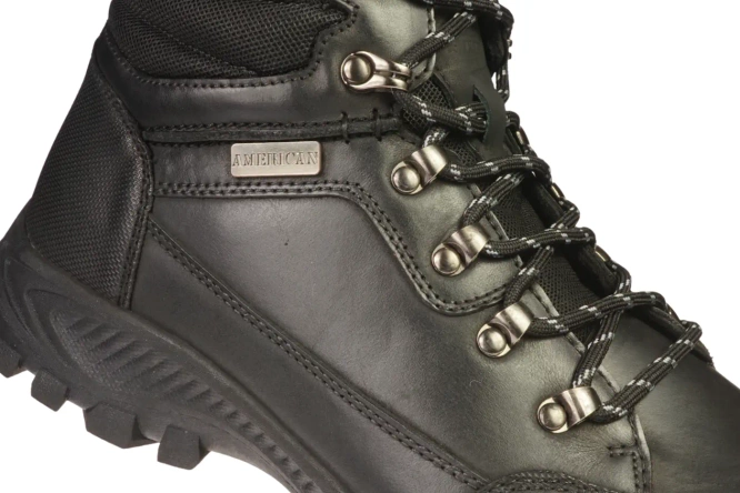 Buty zimowe męskie American Club MCY-129 czarne i brązowe rozm.41-45