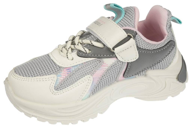 Buty sportowe dziecięce Apawwa BZC58WH biało-szare holograficzne rozm.26-31